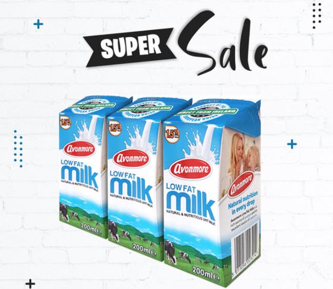 Avonmore Low Fat Milk 200ml reduced to 7$/carton